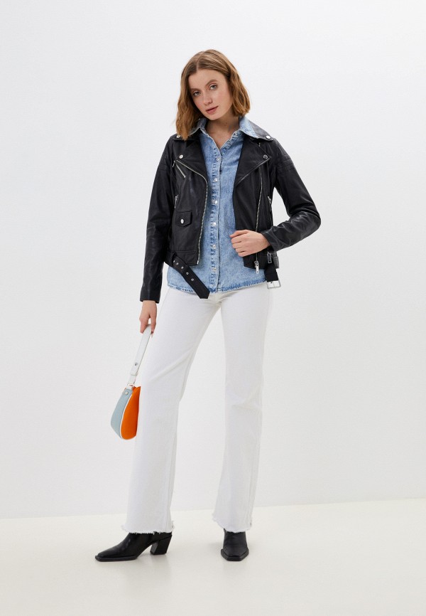 фото Куртка кожаная снежная королева