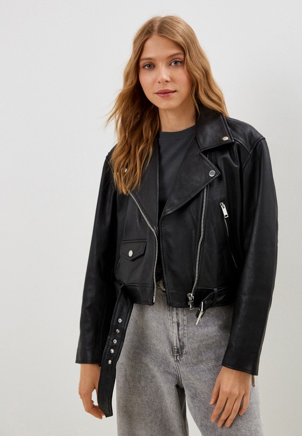 фото Куртка кожаная снежная королева