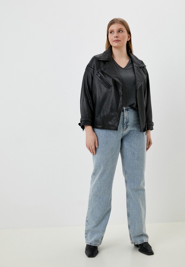 фото Куртка кожаная снежная королева