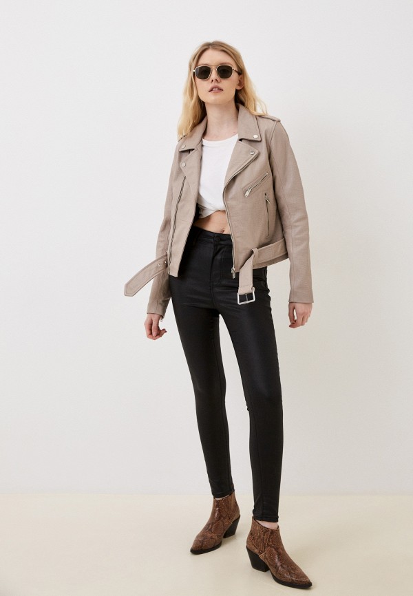 фото Куртка кожаная снежная королева