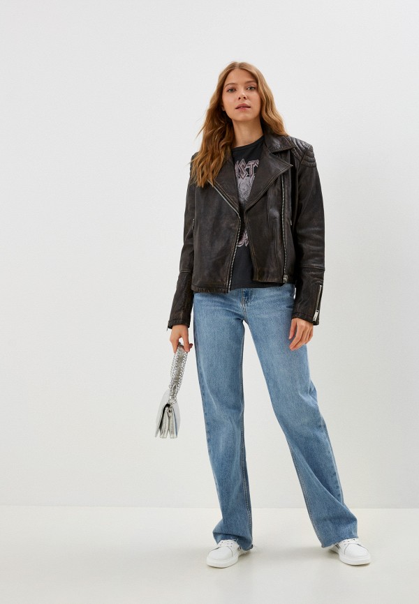 фото Куртка кожаная снежная королева