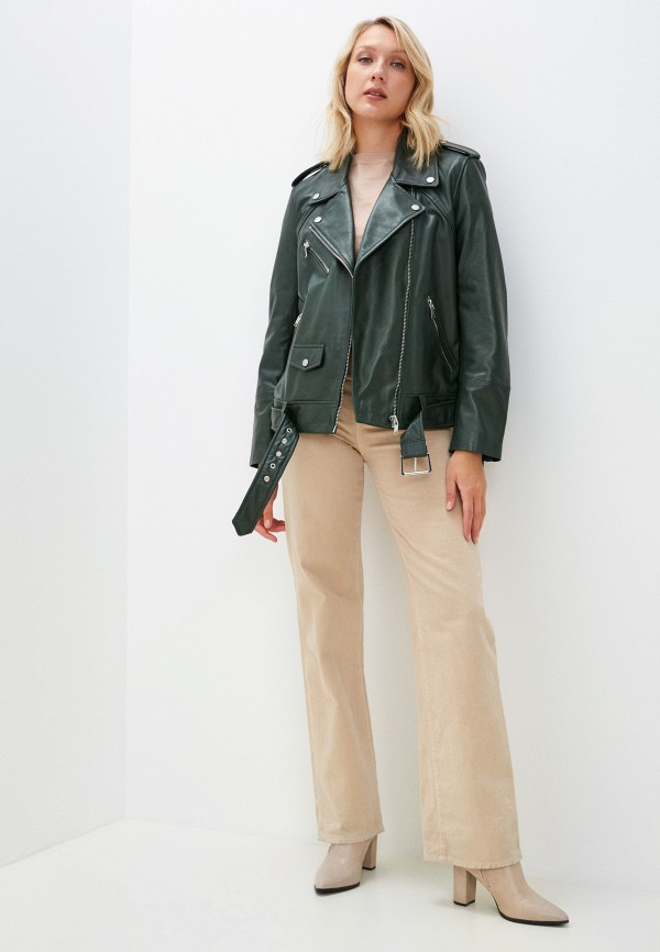 фото Куртка кожаная снежная королева