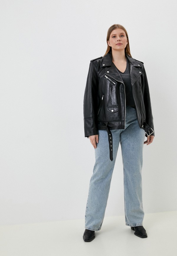 фото Куртка кожаная снежная королева