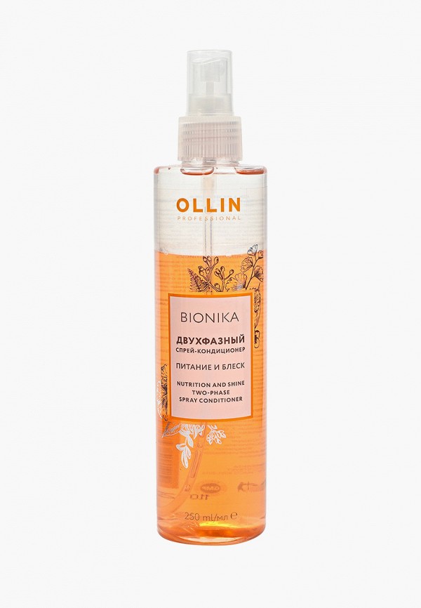 

Спрей для волос Ollin, Прозрачный, BIONIKA для облегчения расчесывания OLLIN PROFESSIONAL питание и блеск двухфазный 250 мл