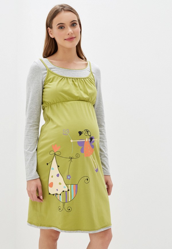 

Платье домашнее impressmama, Зеленый