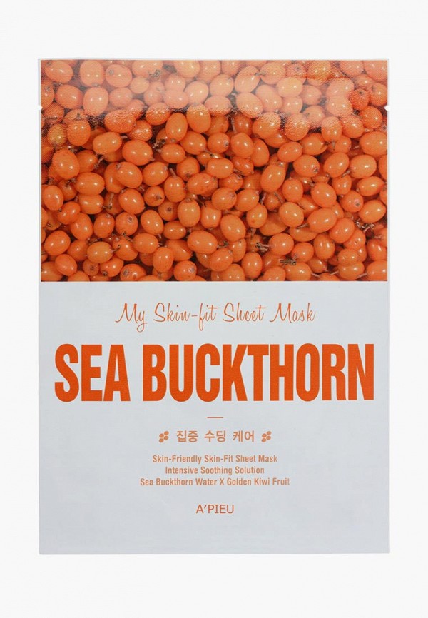 

Маска для лица Apieu, Белый, My Skin-Fit Sea Buckthorn, 25 г