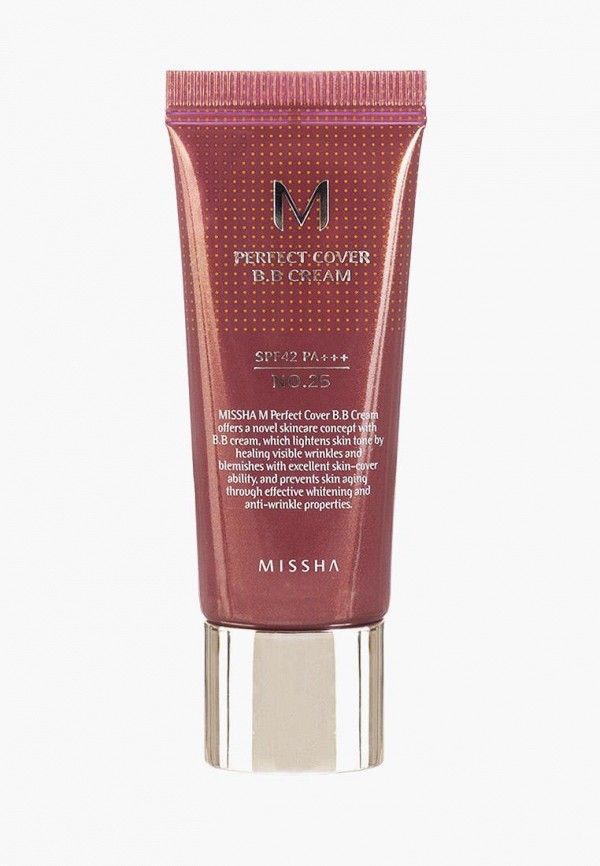 

BB-Крем Missha, Бежевый, M Perfect Cover SPF42/PA+ №25 Warm Beige, 20 мл