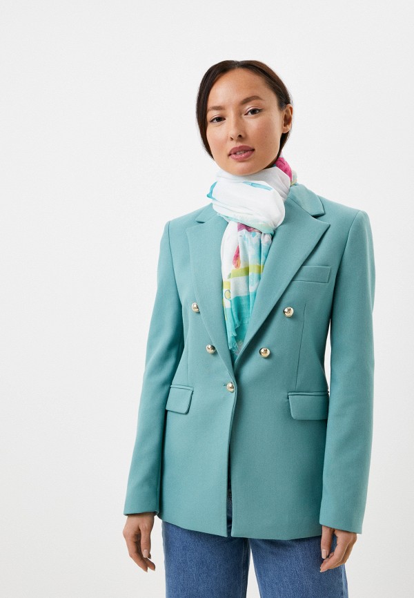 Палантин Fabretti бирюзовый, размер 00, фото 3