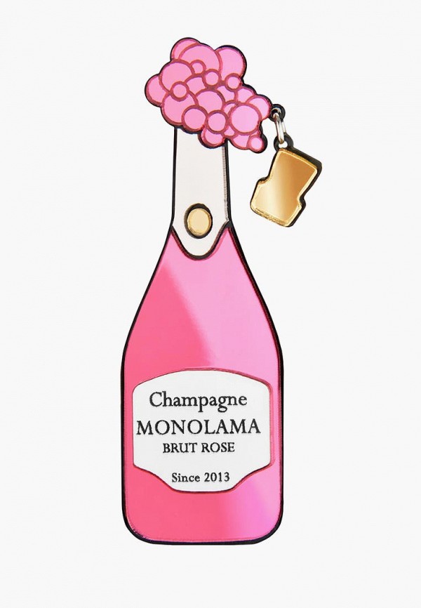 

Брошь Monolama, Розовый, Шампаское