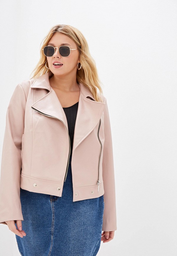 

Куртка кожаная Авантюра Plus Size Fashion, Розовый