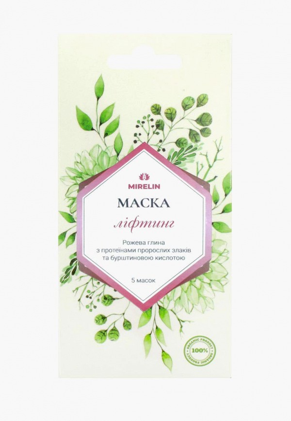 

Маска для лица Mirelin, Белый, Розовая глина лифтинг, 30 г
