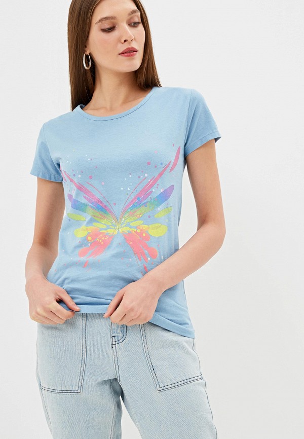 

Футболка Kis, Голубой, LITTLE BUTTERFLY