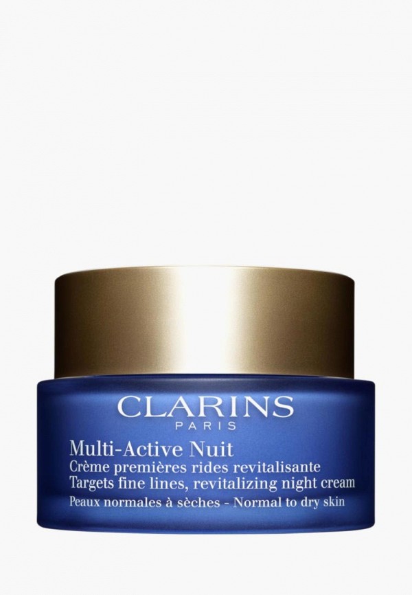 

Крем для лица Clarins, Прозрачный, Multi-Active Creme Nuit Normal to Dry Skin, 50 мл