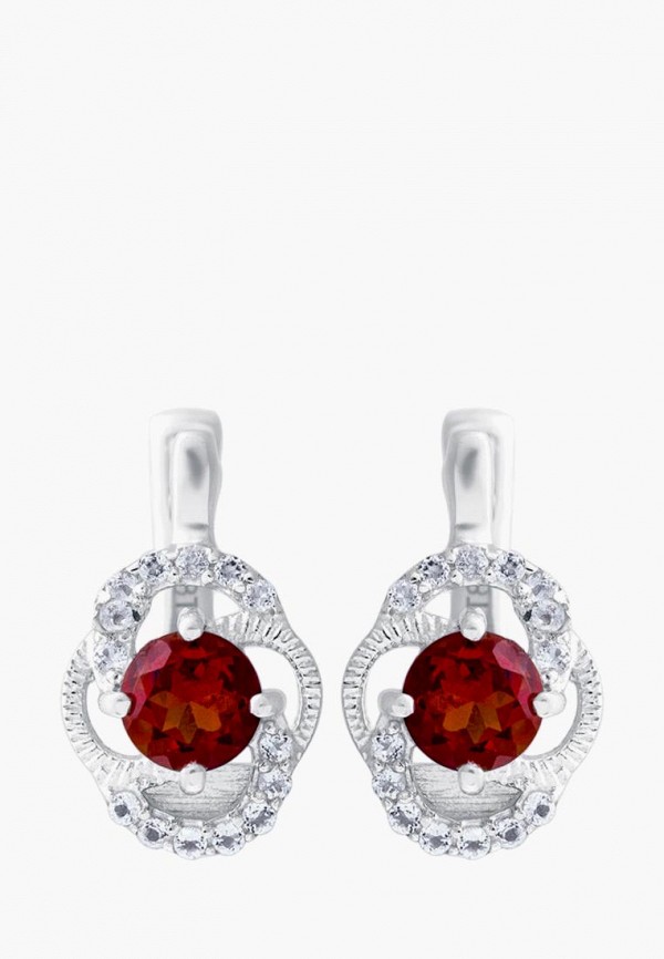 

Серьги BoutiqueTV, Бордовый;серебряный, BoutiqueTV MP002XW0RB1L