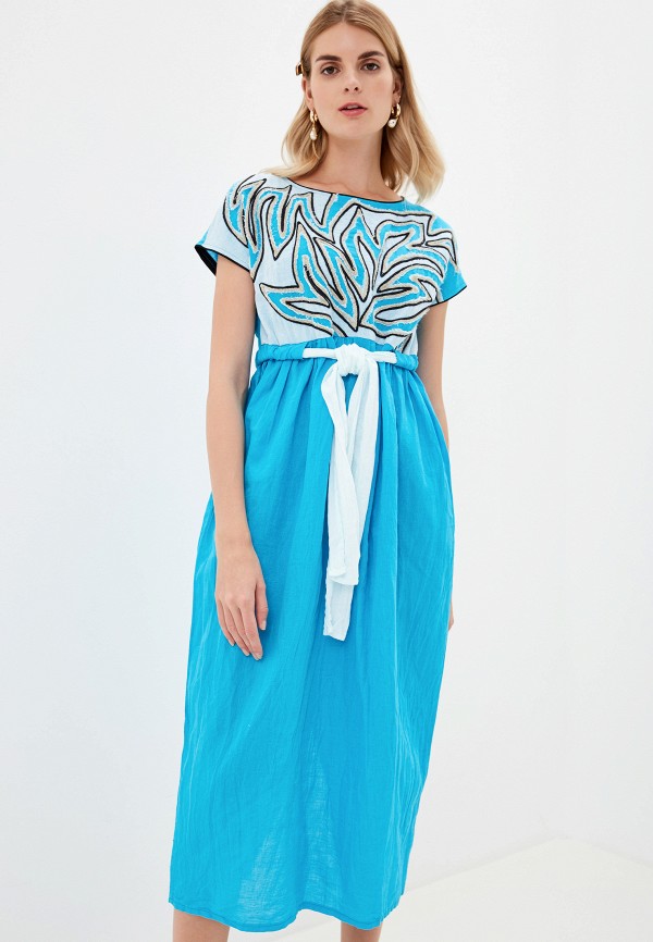 Платье Савосина цвет синий  Фото 2