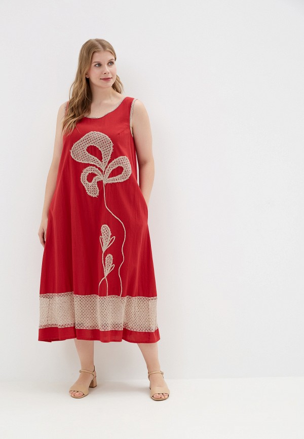 Платье Савосина цвет красный 