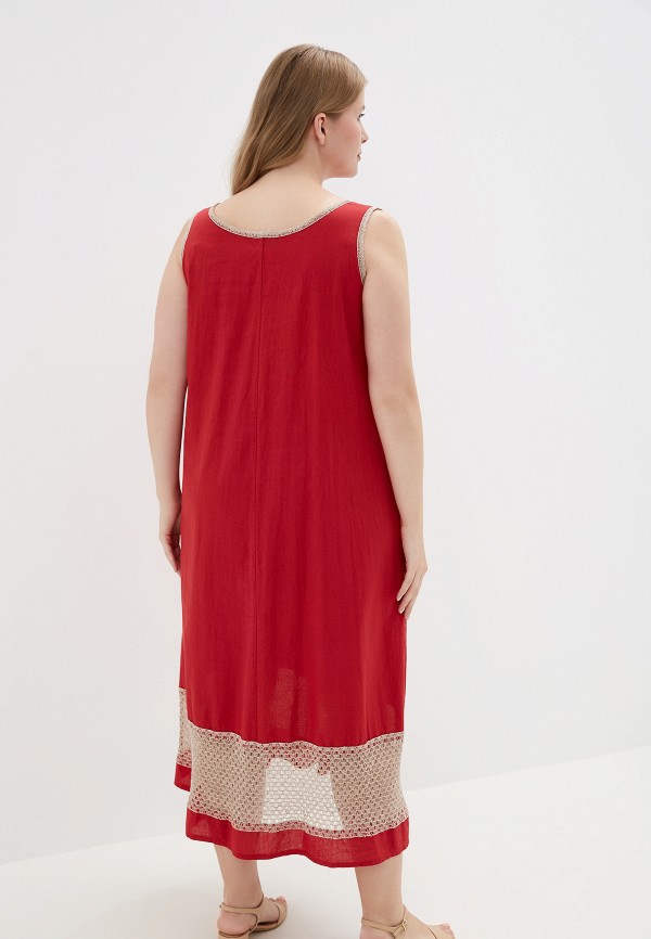 Платье Савосина цвет красный  Фото 3