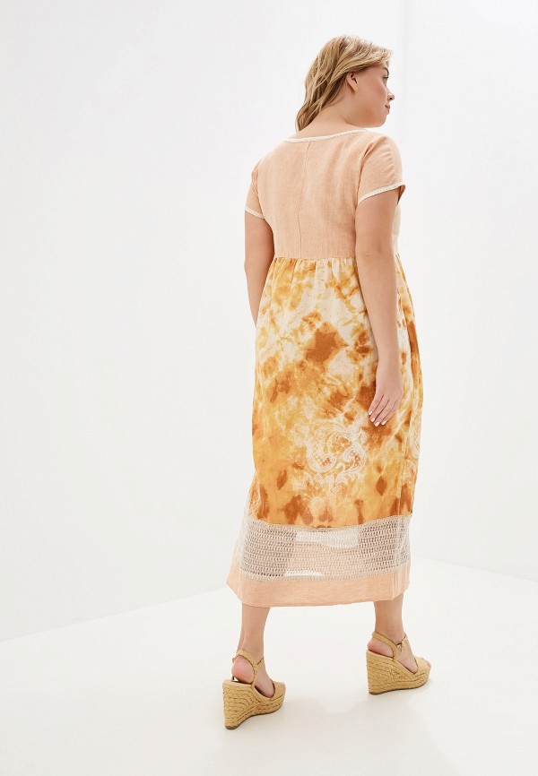 Платье Савосина цвет коралловый  Фото 3