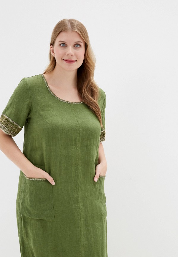 Платье Савосина цвет зеленый  Фото 2