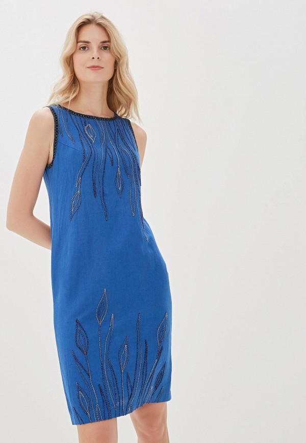 Платье Савосина цвет синий 