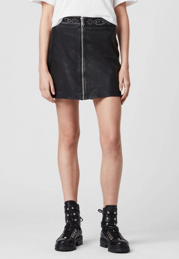 

Юбка AllSaints, Черный, LUNA STUDDED