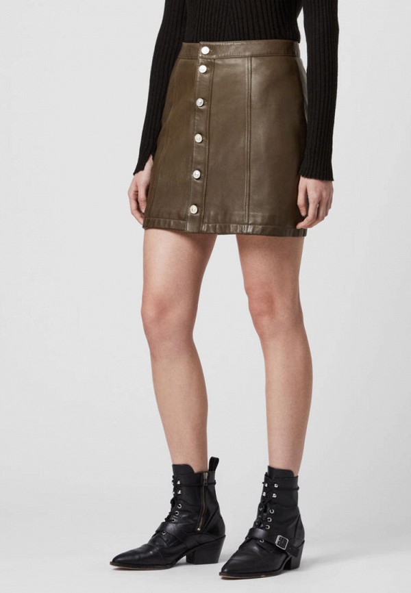 

Юбка AllSaints, Коричневый, CARSON