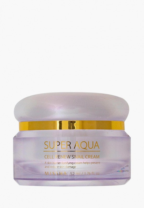

Крем для лица Missha, Прозрачный, Super Aqua Cell Renew Snail, 47 мл