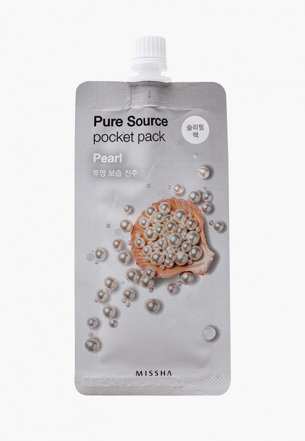 

Маска для лица Missha, Прозрачный, Pure Source Pocket Pack Pearl, 10 мл