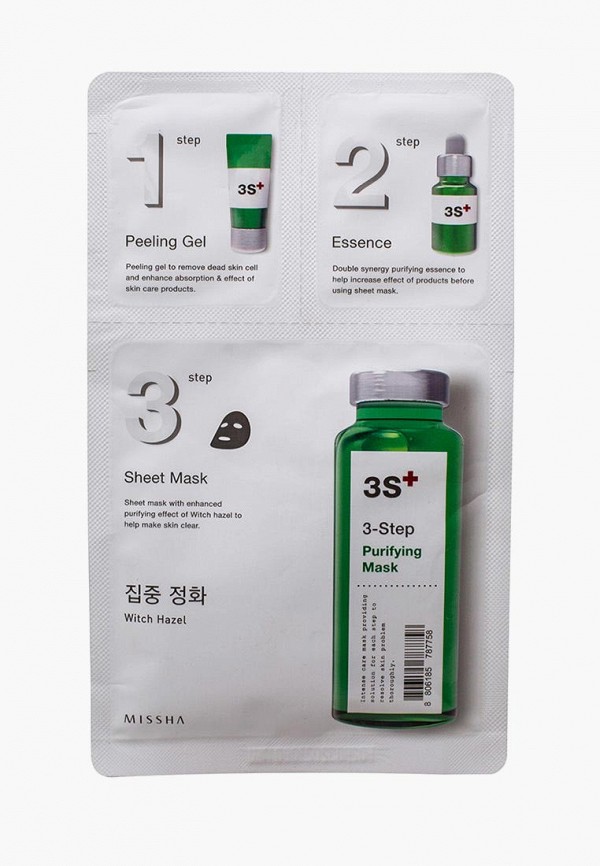 

Маска для лица Missha, Прозрачный, 3-step Purifying, 1.5 г + 25 г + 1.5 г