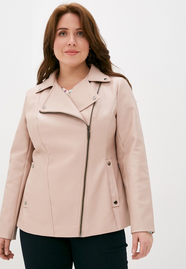 

Куртка кожаная Авантюра Plus Size Fashion, Розовый
