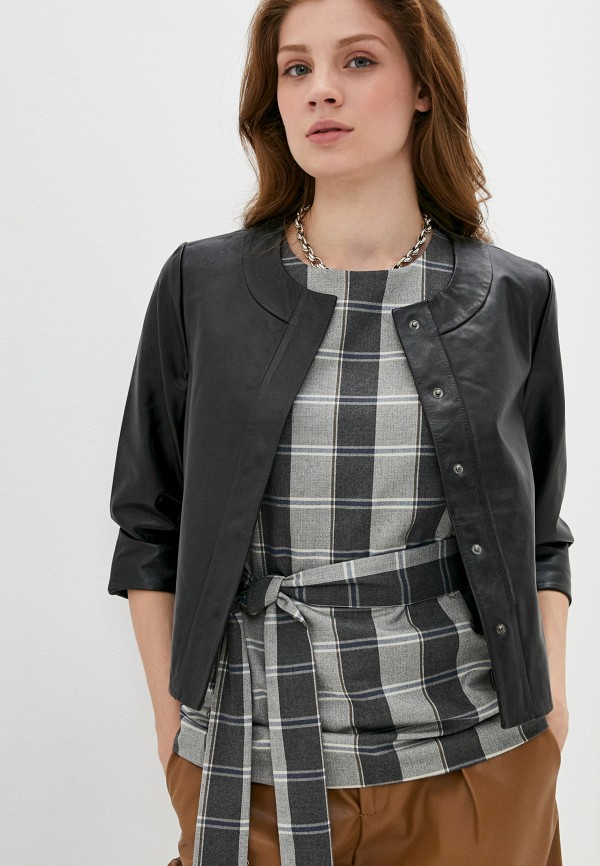 

Куртка кожаная Снежная Королева, Черный, IPRA019SS18/1