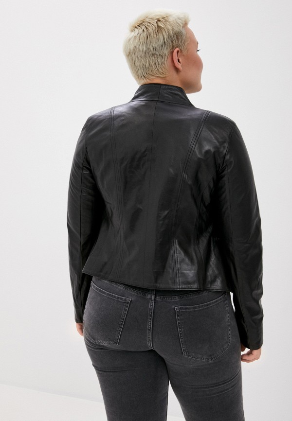 Куртка кожаная Le Monique цвет черный  Фото 3