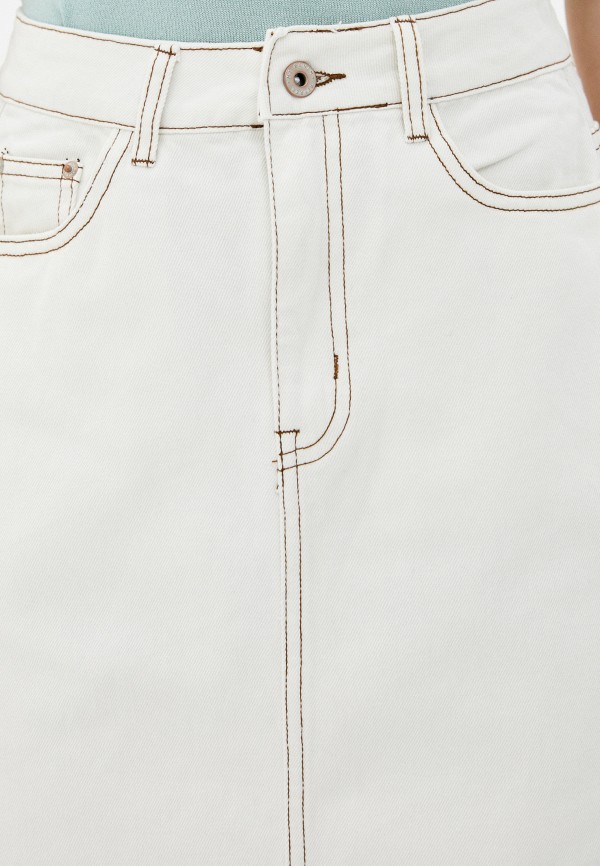 Юбка джинсовая Befree цвет белый  Фото 4