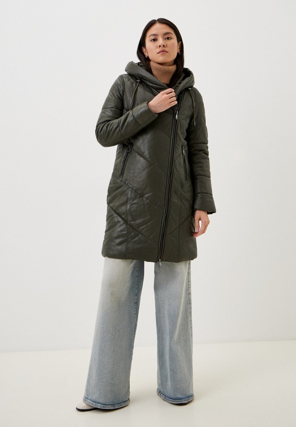 фото Куртка кожаная утепленная снежная королева