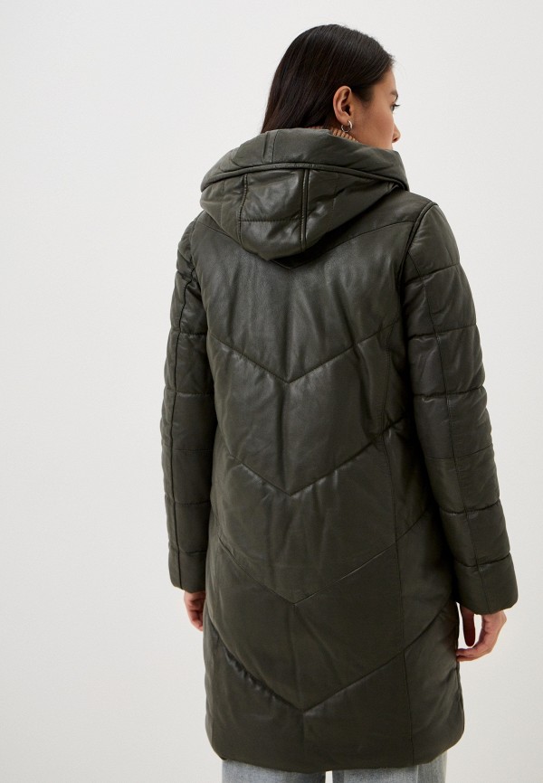 фото Куртка кожаная утепленная снежная королева