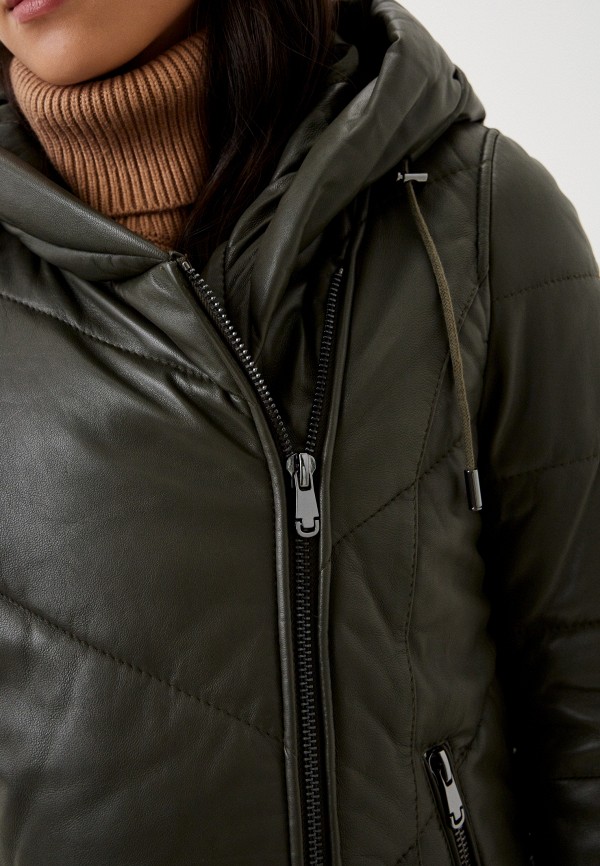 фото Куртка кожаная утепленная снежная королева