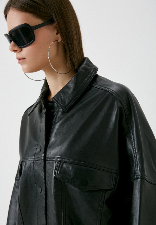 фото Куртка кожаная снежная королева