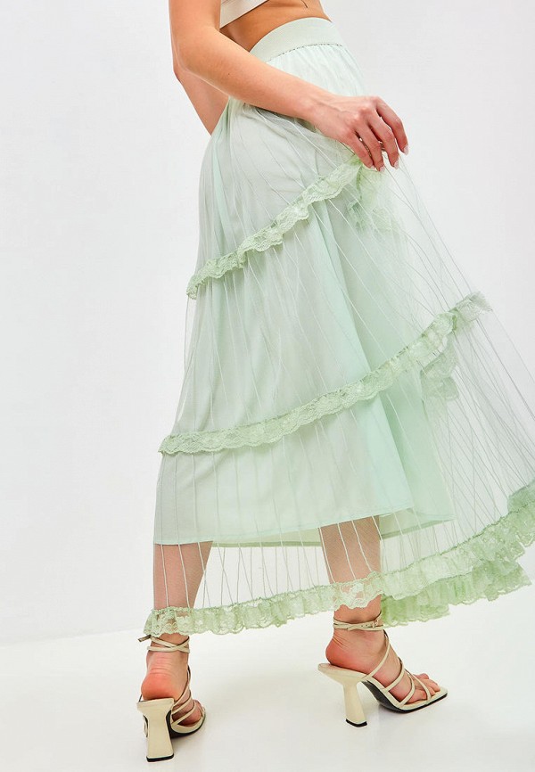 Юбка Noele Boutique зеленый, размер 44, фото 3