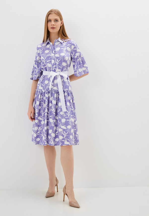 Платье Vera Lapina фиолетовый, размер 46, фото 2