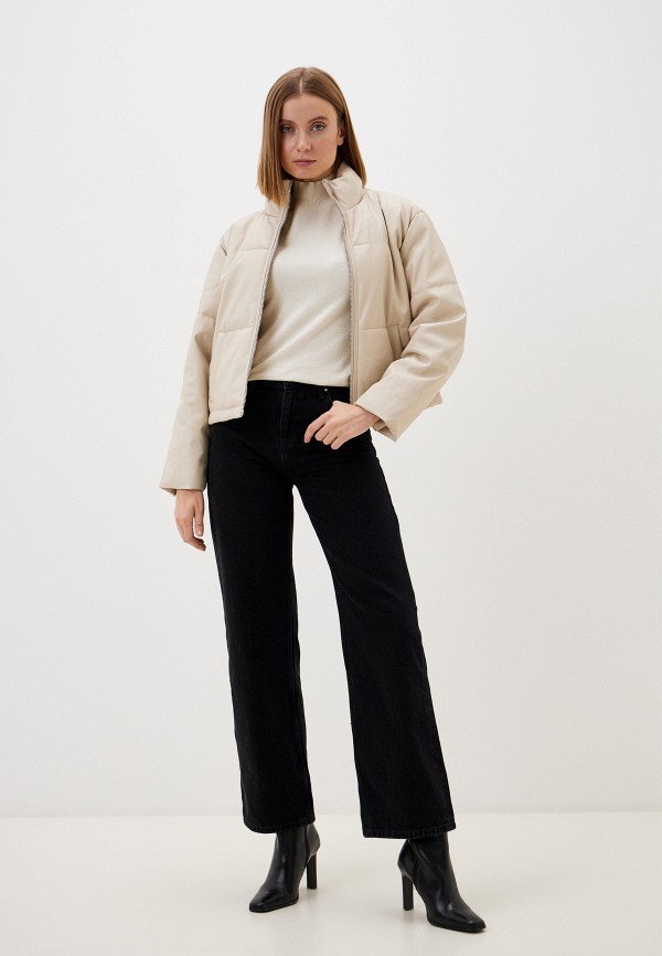 фото Куртка кожаная утепленная koton