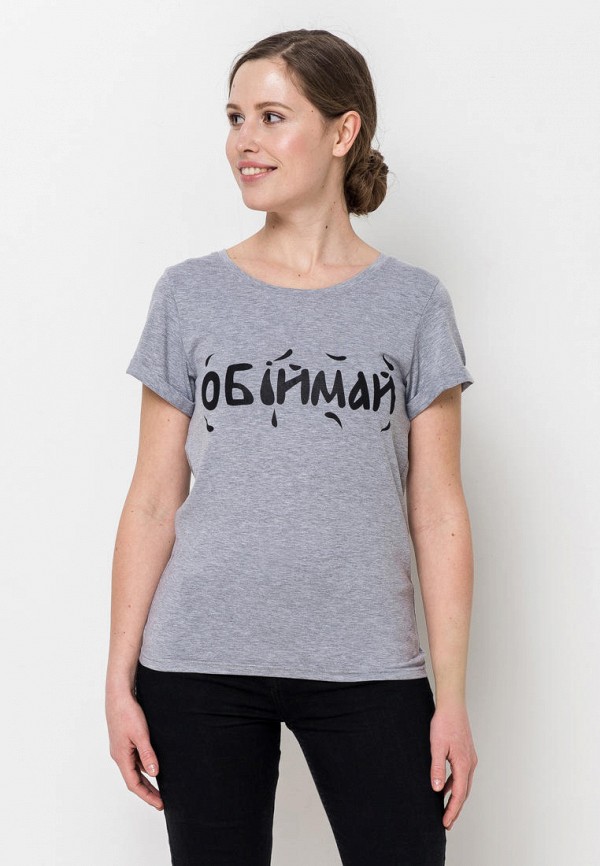 

Футболка Prosto Clothes, Серый, ОБІЙМАЙ