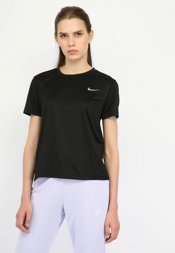 

Футболка спортивная Nike, Черный, NK MILER TOP SS