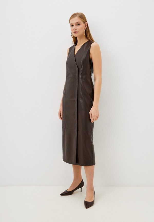 Платье Anna Pekun. Цвет: коричневый. Сезон: Осень-зима 2023/2024.
