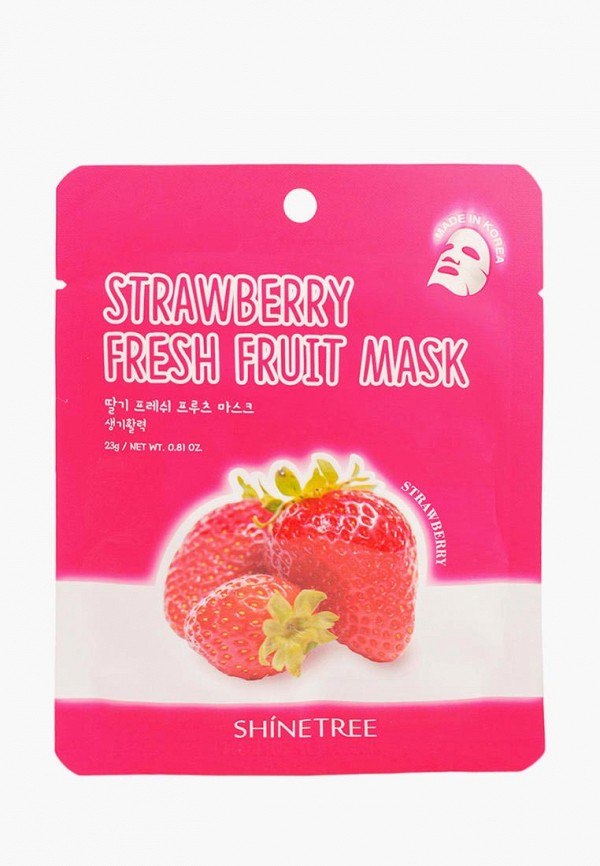 

Маска для лица Shinetree, Белый, Strawberry Fresh Fruit Mask, 23 г