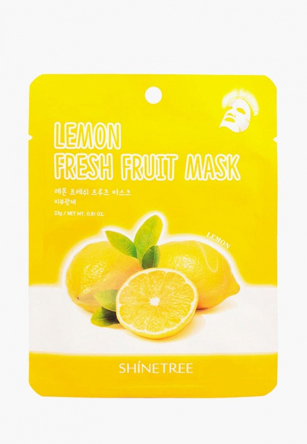 

Маска для лица Shinetree, Белый, Lemon Fresh Fruit Mask, 23 г