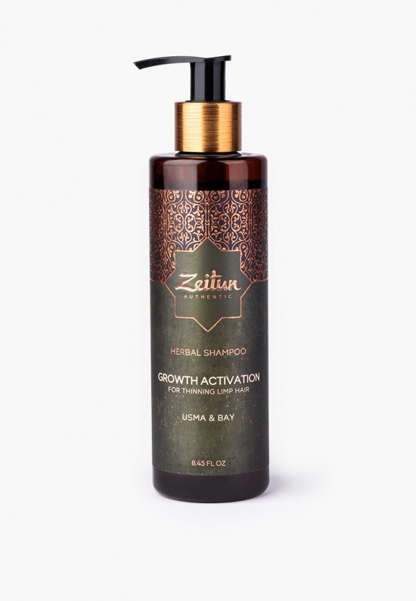 Шампунь Zeitun натуральный для роста волос с маслом усьмы, 250 мл