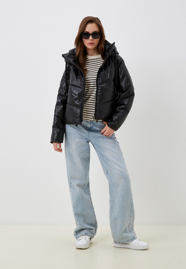 фото Куртка кожаная утепленная abricot