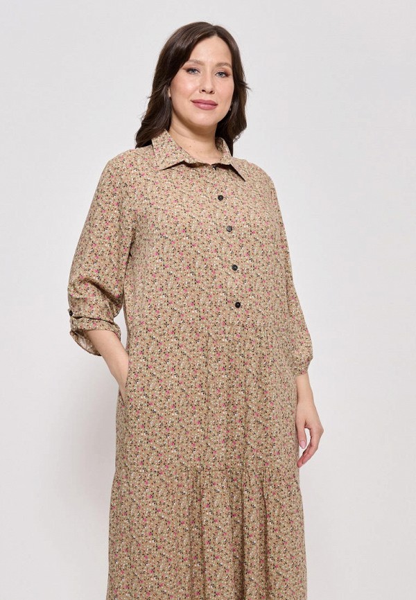 Платье Cleo бежевый, размер 52, фото 2