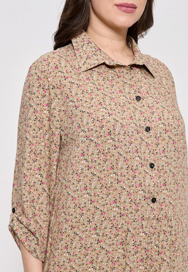 Платье Cleo бежевый, размер 52, фото 4