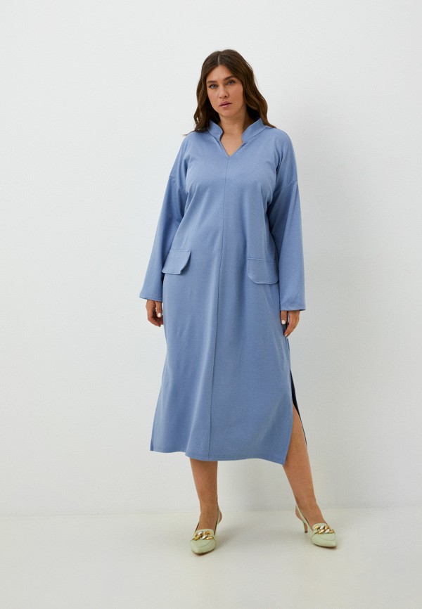 Платье Galina Malina платье malina хлопок карманы размер 44 46 синий голубой
